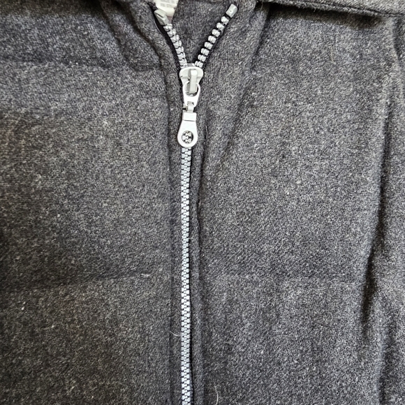 J. Jill Charcoal Gray Wool Blend Quilted Down Puffer Coat Size Small - Picture 2 of 8